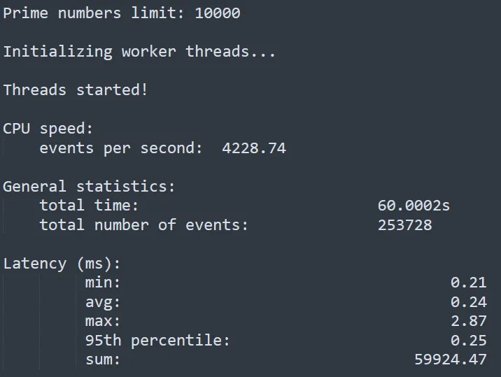 DMIT CPU Sysbench 性能测试截图